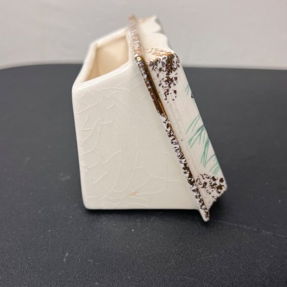 Mid-Century American Goldfinch Bird Lord's Prayer Book Ceramic Planter Vintage - Picture 7 of 11